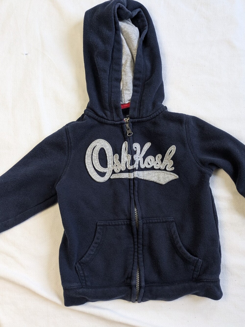 Toddler Size 4T Navy Zip Up Hooded Sweatshirt